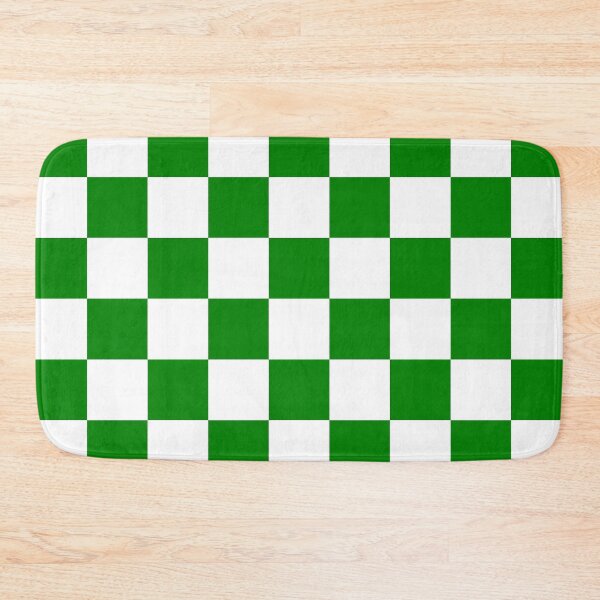 Item preview, Checkered - White and Green designed and sold by JustPatterns2.