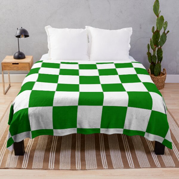 Item preview, Checkered - White and Green designed and sold by JustPatterns2.