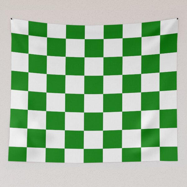 Item preview, Checkered - White and Green designed and sold by JustPatterns2.