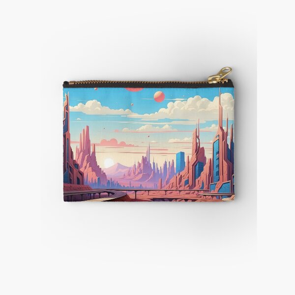 Item preview, Futuristic Cityscape at Dusk: Otherworldly Visions designed and sold by ArtComixHaven.