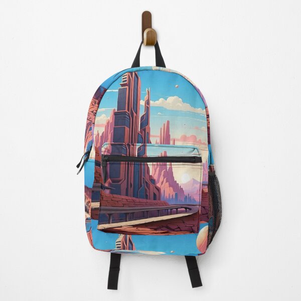 Item preview, Futuristic Cityscape at Dusk: Otherworldly Visions designed and sold by ArtComixHaven.