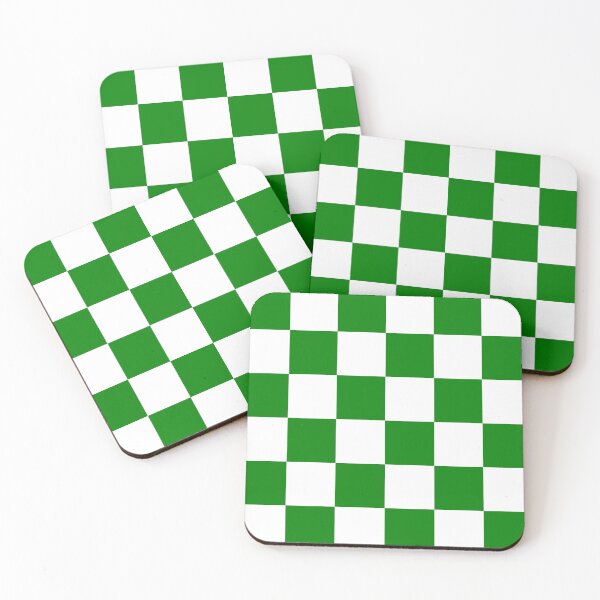Item preview, Large Checkered - White and Green designed and sold by JustPatterns2.