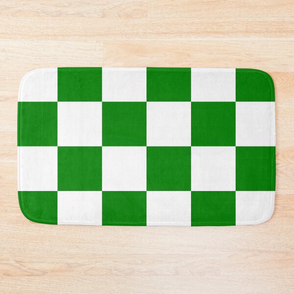 Item preview, Large Checkered - White and Green designed and sold by JustPatterns2.