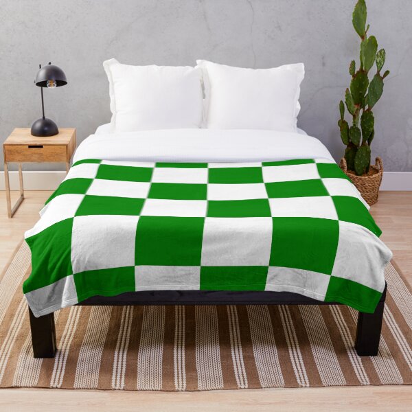 Item preview, Large Checkered - White and Green designed and sold by JustPatterns2.