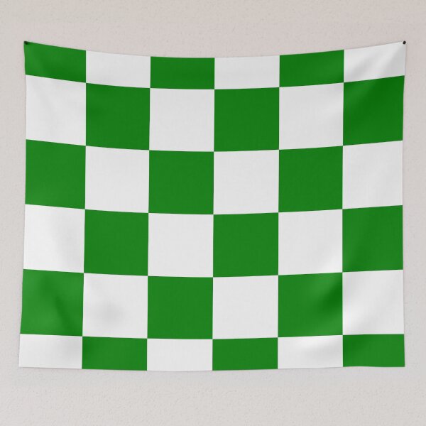 Item preview, Large Checkered - White and Green designed and sold by JustPatterns2.