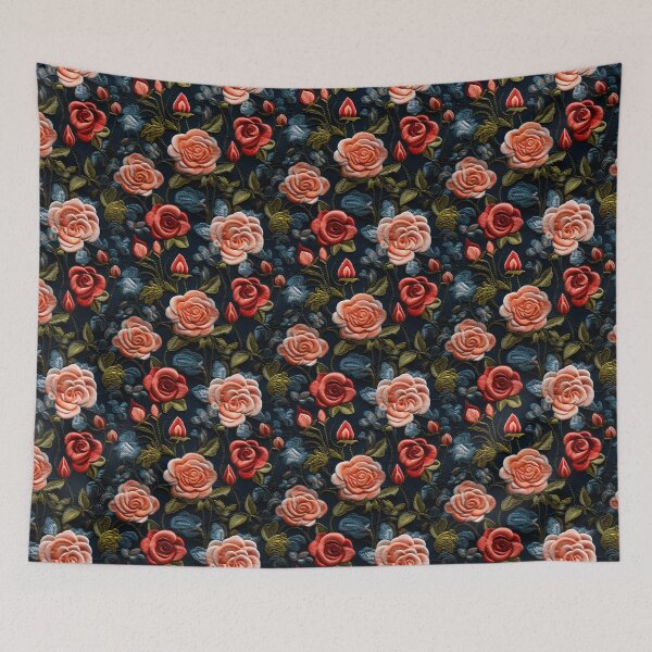 Item preview, Red and pink roses | Flower embroidery pattern | Floral pattern for women | All over flower pattern 1 designed and sold by Yaremchuk.
