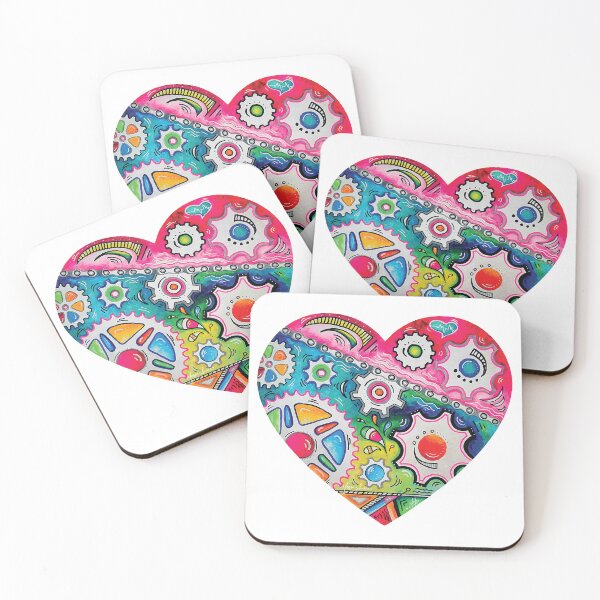 Item preview, Cycling Gears PoP Art Heart Bike Sticker for Cyclists #8 designed and sold by MeganAroon.