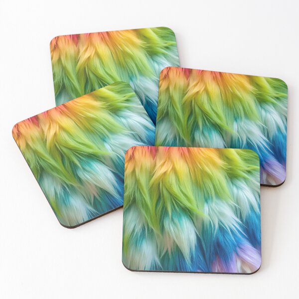 Item preview, Rainbow fake fur texture phone background designed and sold by patterncrow.