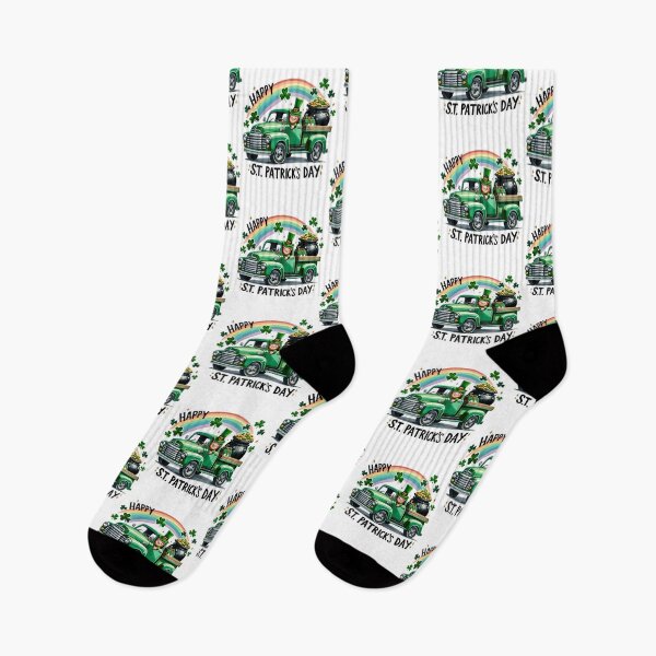 Item preview, Happy St Patrick's Day ,Funny Gnome With Green Truck, Cute Shamrock designed and sold by ArtByKatti.