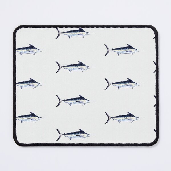 Item preview, Blue Marlin Watercolor + Pattern (no titling) designed and sold by Melissa MacMichael Art + Design.
