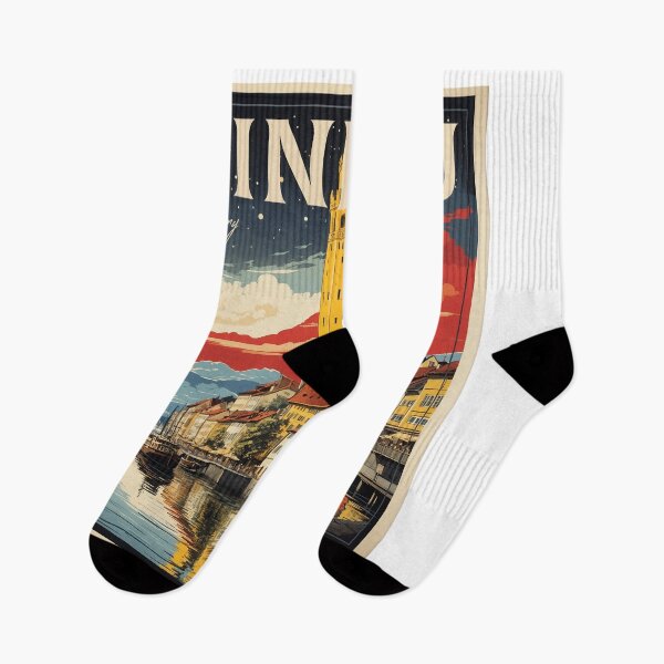 Item preview, Lindau Germany Starry Night Vintage Travel Poster designed and sold by TravelersGems.