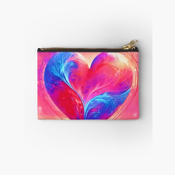Item preview, Melodic Heart: Pink Blue Red Design designed and sold by Health And Fitness Posts e-Store.