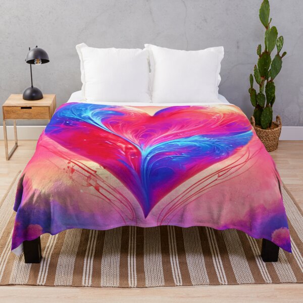 Item preview, Melodic Heart: Pink Blue Red Design designed and sold by Health And Fitness Posts e-Store.