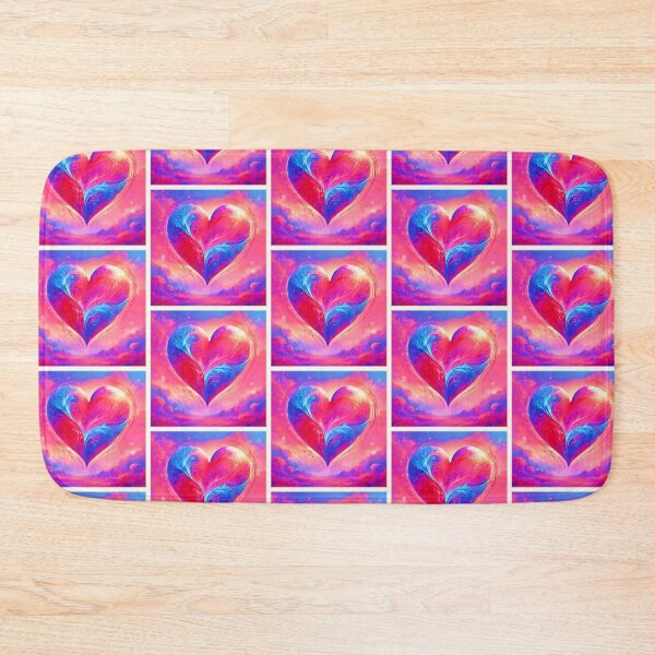 Item preview, Melodic Heart: Pink Blue Red Design designed and sold by Health And Fitness Posts e-Store.