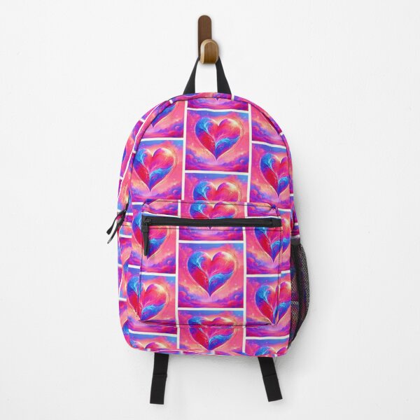 Item preview, Melodic Heart: Pink Blue Red Design designed and sold by Health And Fitness Posts e-Store.