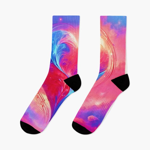 Item preview, Melodic Heart: Pink Blue Red Design designed and sold by Health And Fitness Posts e-Store.