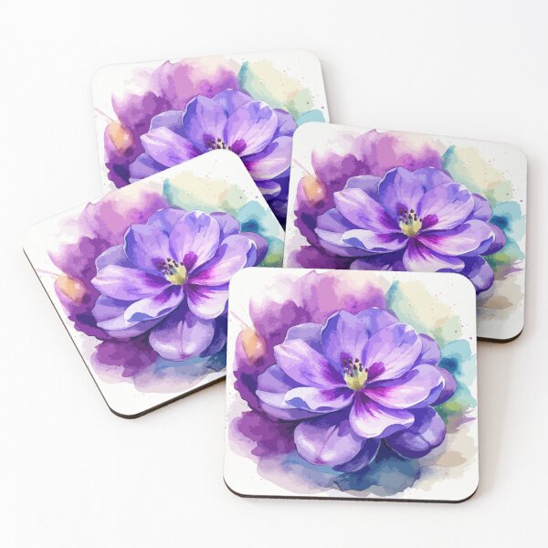 Item preview, Watercolor Violet Flower designed and sold by printmala.
