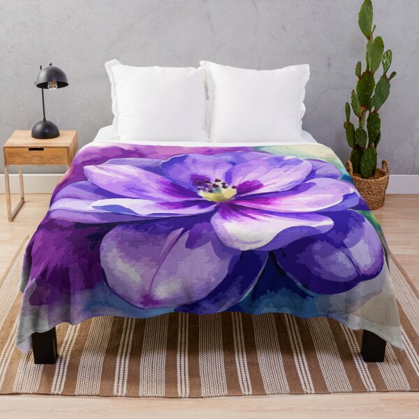 Item preview, Watercolor Violet Flower designed and sold by printmala.