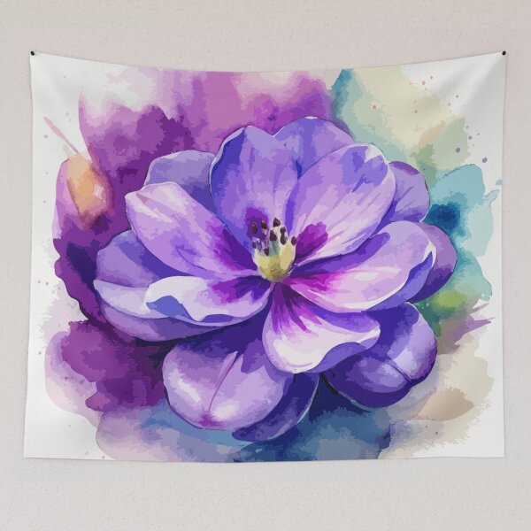 Item preview, Watercolor Violet Flower designed and sold by printmala.