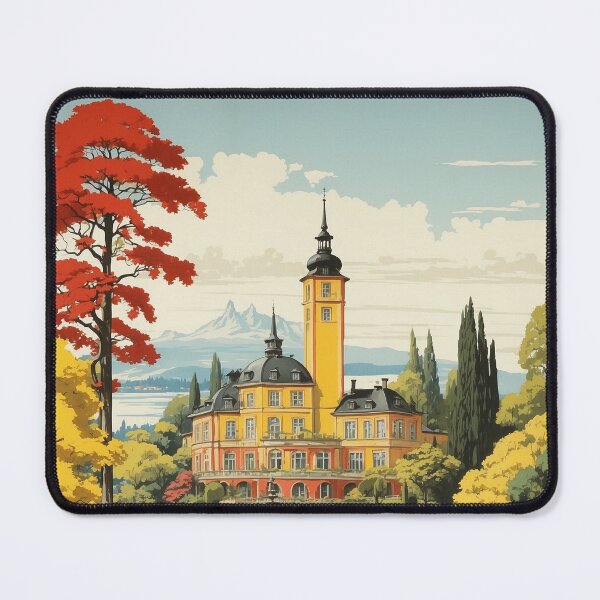 Item preview, Insel Mainau Germany Vintage Travel Poster designed and sold by TravelersGems.