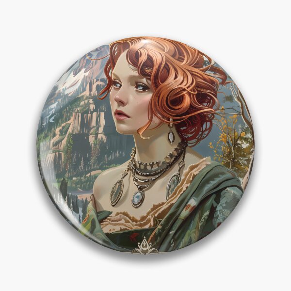 Item preview, Elegant Wilderness: Art Nouveau Inspired Jewelry Ad with Majestic Canyon Backdrop designed and sold by David Balzen.