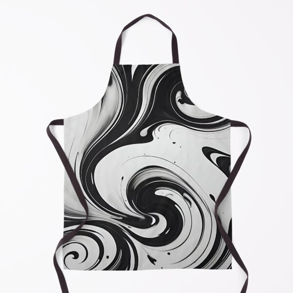 Item preview, Ink Swirls Acrylic Paint Swirls Black and White designed and sold by ObsidianDaz.