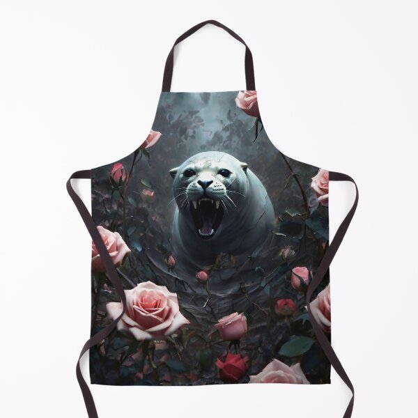 Item preview, Sea lion in an ocean of pink roses designed and sold by M-Y-A-R-T-.