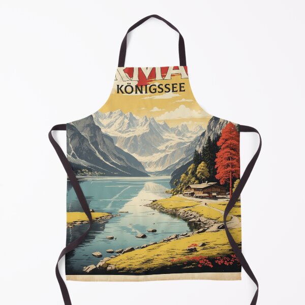 Item preview, King's Lake Konigssee Germany Vintage Travel Poster designed and sold by TravelersGems.