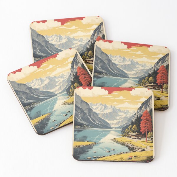 Item preview, King's Lake Konigssee Germany Vintage Travel Poster designed and sold by TravelersGems.