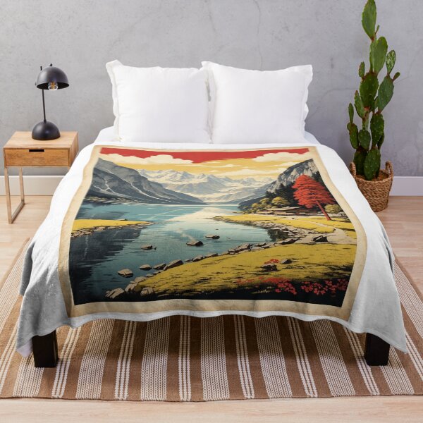 Item preview, King's Lake Konigssee Germany Vintage Travel Poster designed and sold by TravelersGems.
