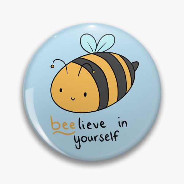 Item preview, Beelieve in yourself bee motivational pun designed and sold by dreamsclouds.