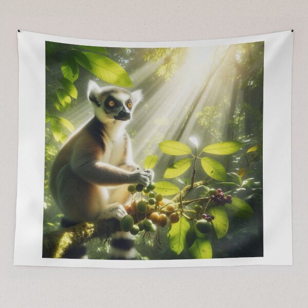 Item preview, Madagascar Marvel - Enchanting Lemur Presence designed and sold by ProgressMagnet.