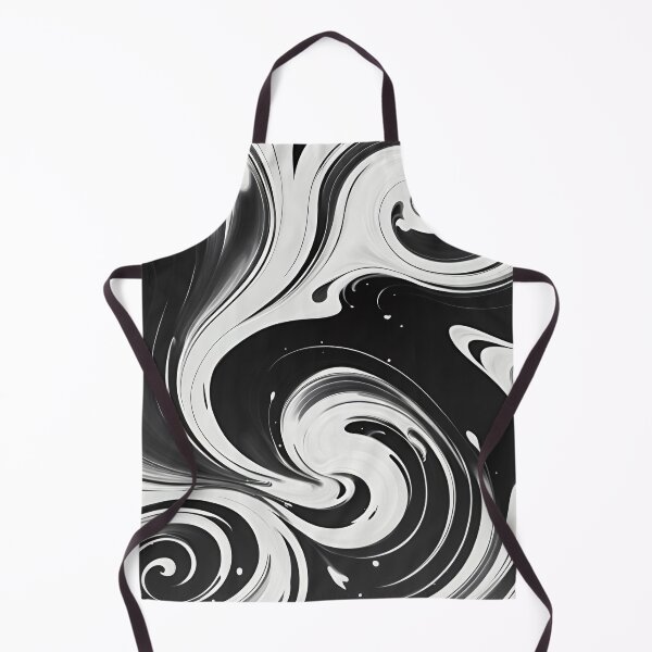 Item preview, Ink Swirls Acrylic Paint Swirls Black and White designed and sold by ObsidianDaz.