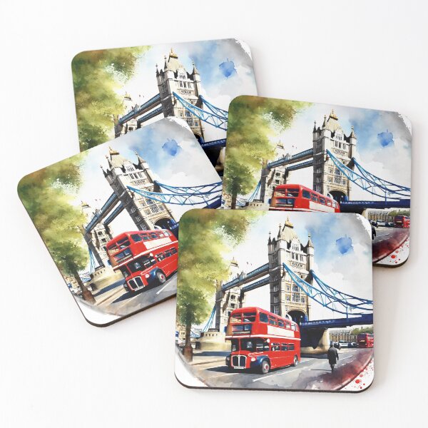 Item preview, London - Tower Bridge and Red Bus designed and sold by Freya-Designer.
