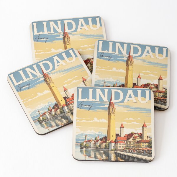 Item preview, Lindau Germany Vintage Travel Poster designed and sold by TravelersGems.