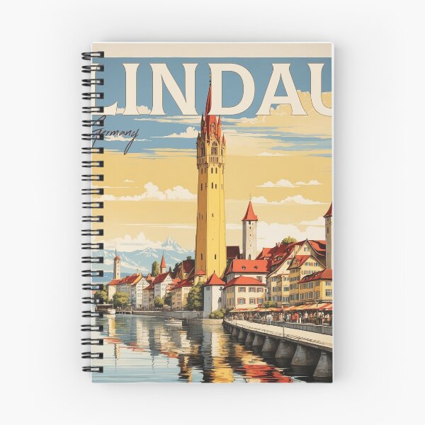 Item preview, Lindau Germany Vintage Travel Poster designed and sold by TravelersGems.