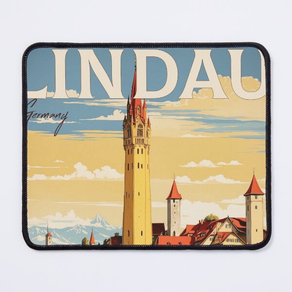 Item preview, Lindau Germany Vintage Travel Poster designed and sold by TravelersGems.