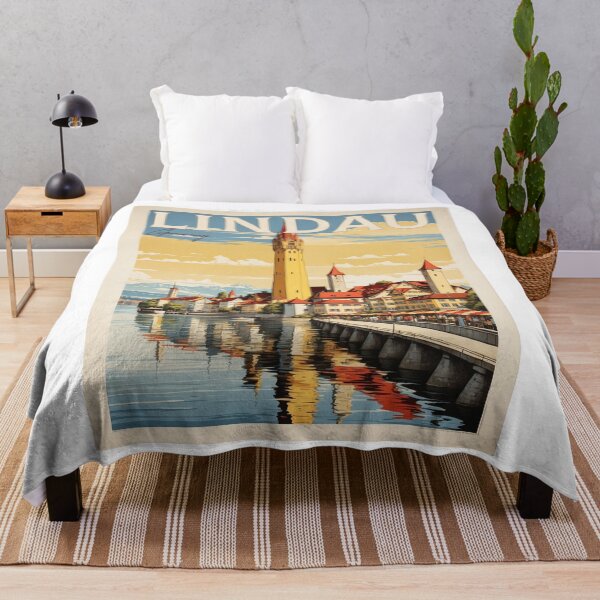 Item preview, Lindau Germany Vintage Travel Poster designed and sold by TravelersGems.