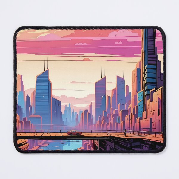Item preview, Mars Sunset Urban Dreams Amidst Neon Lights designed and sold by ArtComixHaven.
