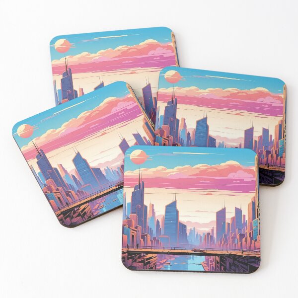 Item preview, Mars Sunset Urban Dreams Amidst Neon Lights designed and sold by ArtComixHaven.