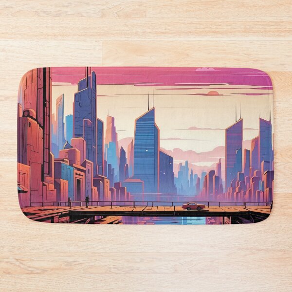 Item preview, Mars Sunset Urban Dreams Amidst Neon Lights designed and sold by ArtComixHaven.