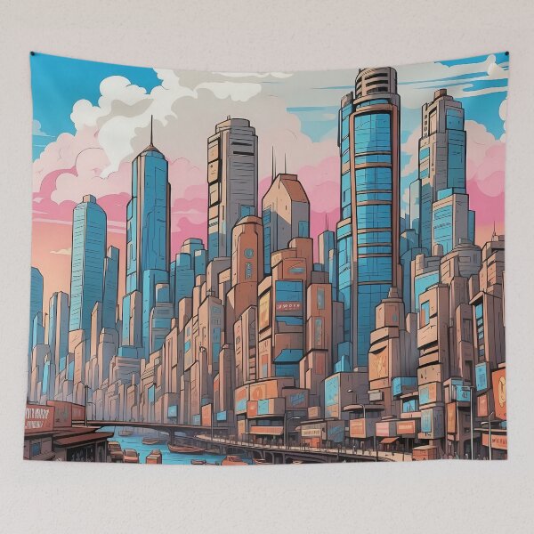 Item preview, Urban Elegance Twilight Hues and City Views designed and sold by ArtComixHaven.