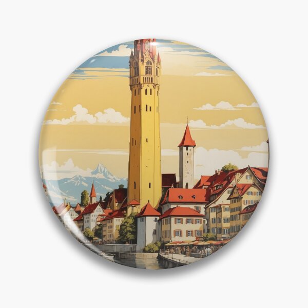 Item preview, Lindau Germany Vintage Travel Poster Art designed and sold by TravelersGems.