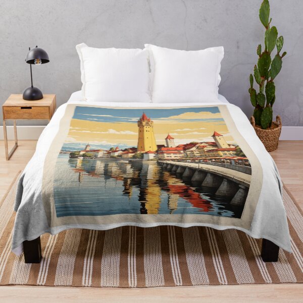 Item preview, Lindau Germany Vintage Travel Poster Art designed and sold by TravelersGems.