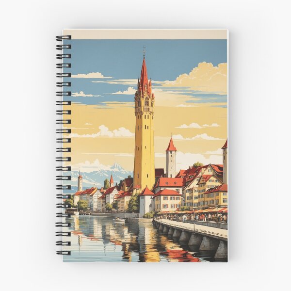 Item preview, Lindau Germany Vintage Travel Poster Art designed and sold by TravelersGems.