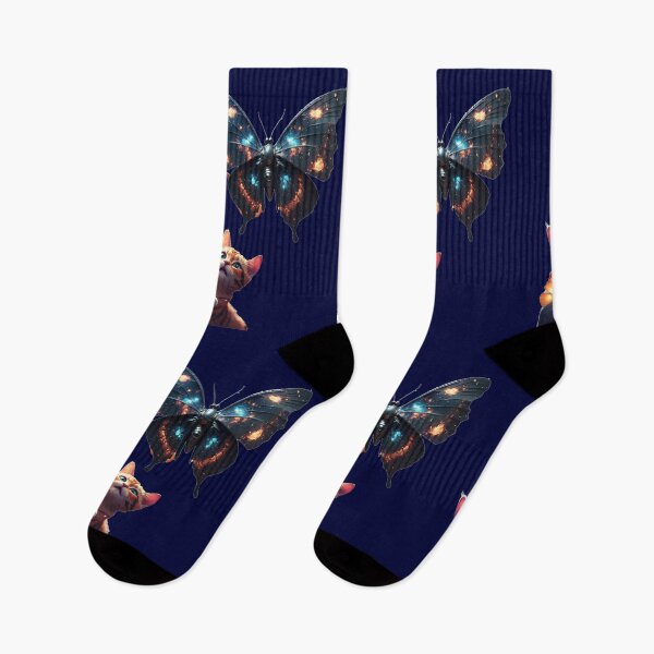 Item preview, Two Cats Looking Into The Space Butterfly designed and sold by RayAndDice.