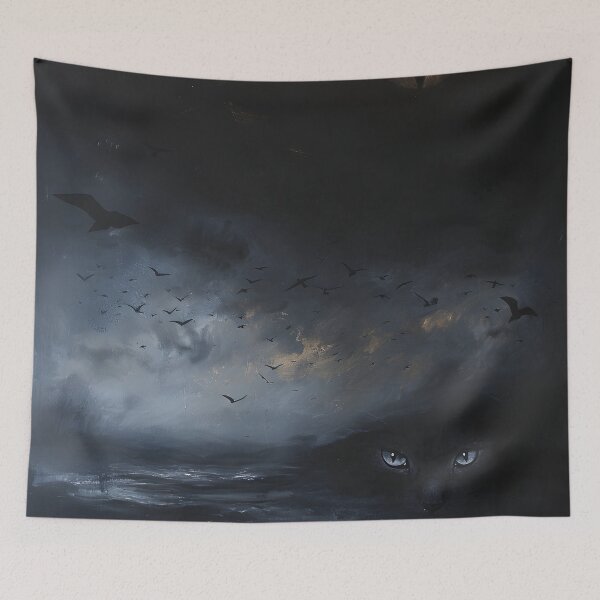Item preview, Dark landscape with cat eyes designed and sold by dcrc.