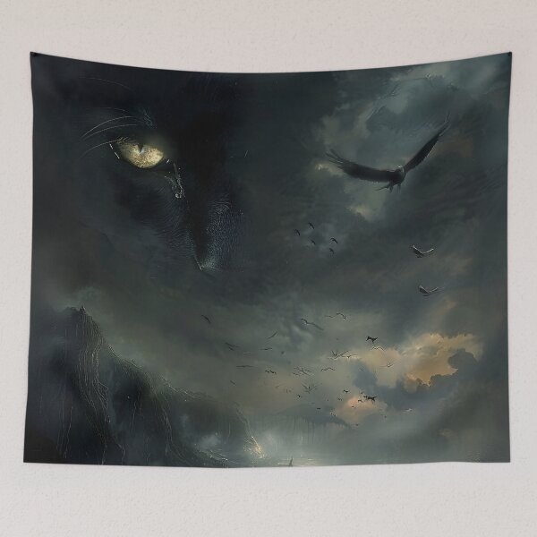 Item preview, Dark landscape with cat eyes designed and sold by dcrc.