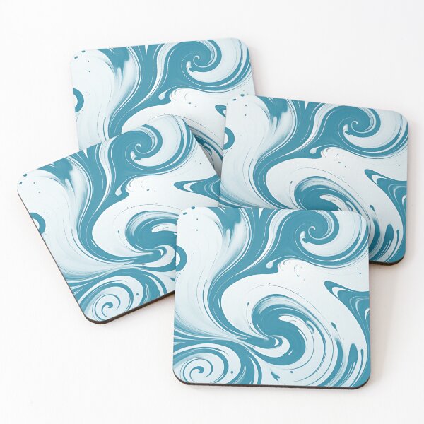 Item preview, Ink Swirls | Teal Acrylic Paint Swirls  designed and sold by ObsidianDaz.