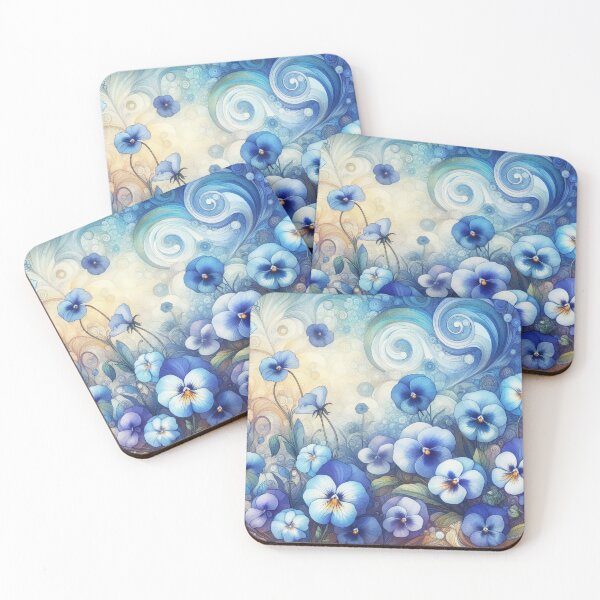Item preview, Blue Pansies designed and sold by HarmonyandSage.